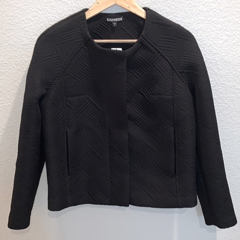 Express quilted black jacket.  Size small